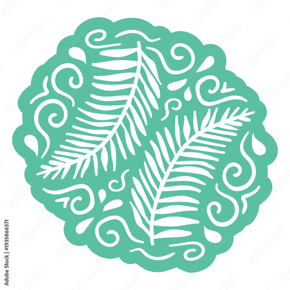 Obraz premium Palm tree leaves cut out
