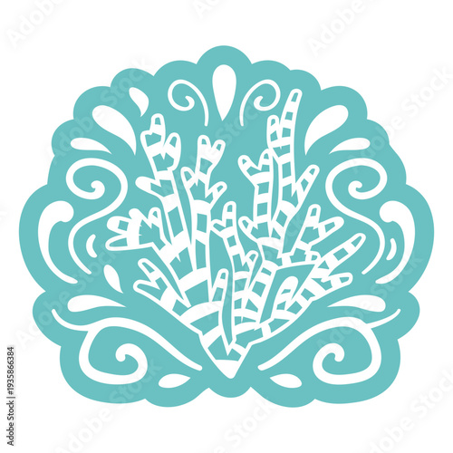 Coral pattern cut out