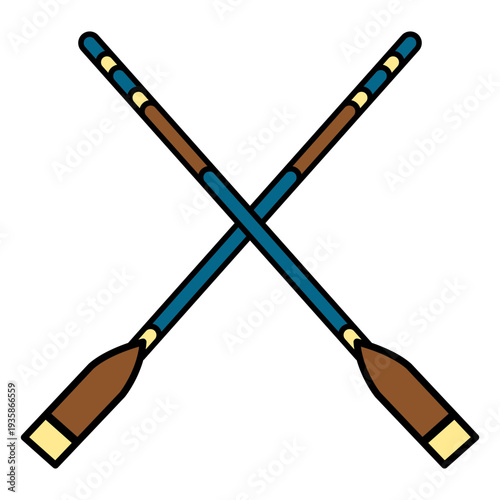 Double oars boat equipment