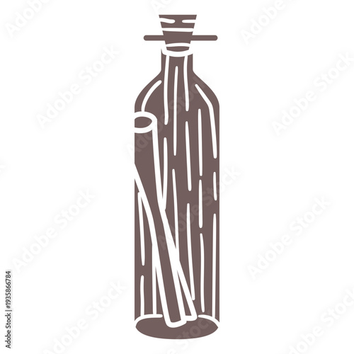 Bottle message cut out