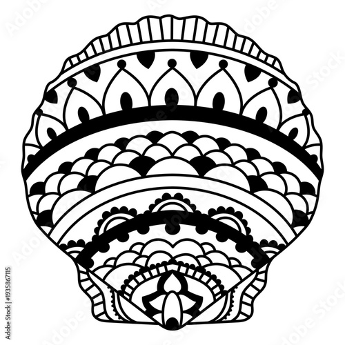Seashell ocean mandala