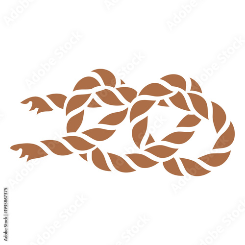 Double rope knot cut out