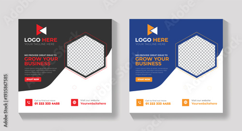 New Corporate Social Media Post Template for Business Marketing Promotion Professional Corporate Social Media Banner Design for

