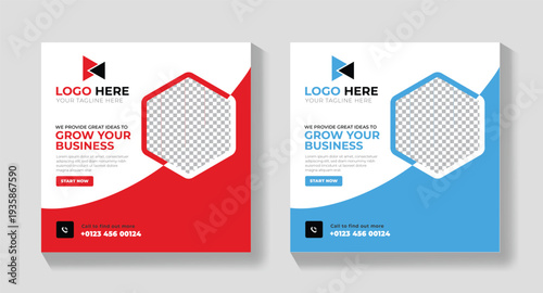 New Corporate Social Media Post Template for Business Marketing Promotion Professional Corporate Social Media Banner Design for

