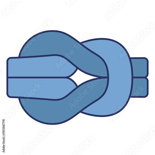 Simple sailing knot color stroke element