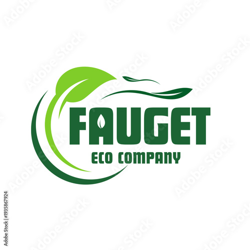 Eco Friendly Green Leaf Logo Design, Go Green Environmental Company Branding Logo, Sustainable Nature Business Logo Template, Organic Eco Brand Identity Logo Design, Modern Green Energy Company Logo