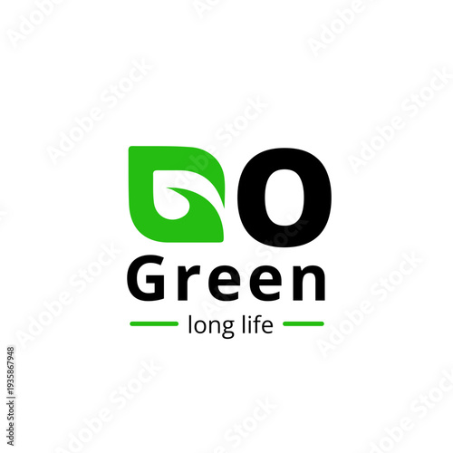 Eco Friendly Green Leaf Logo Design, Go Green Environmental Company Branding Logo, Sustainable Nature Business Logo Template, Organic Eco Brand Identity Logo Design, Modern Green Energy Company Logo