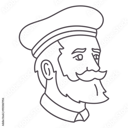 Scottish man profile stroke