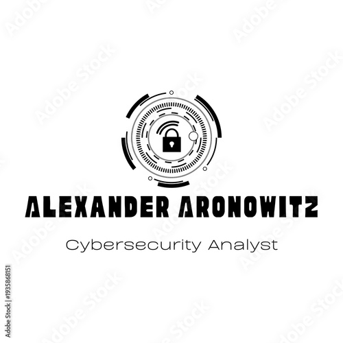 Cyber Security Fingerprint Lock Logo Design, Digital Data Protection Logo with Biometric Concept, Modern Technology Security Brand Logo Template, IT Security Lock Logo for Cyber Protection, Creative D