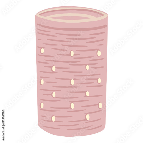 Wax melter cylindrical shape with holes semi flat