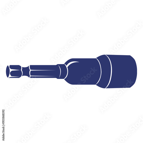 Blue drill bit design cut out