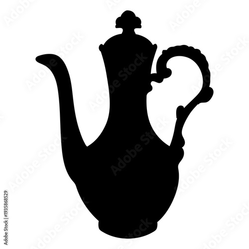Beautiful antique jug silhouette