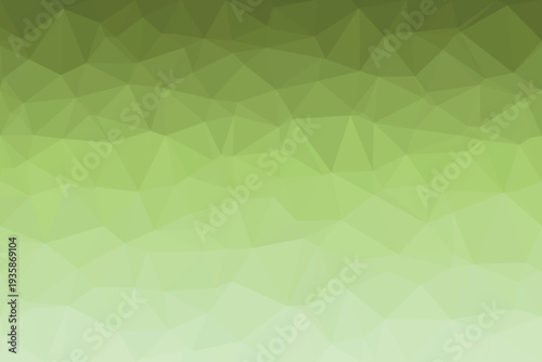 A refreshing low poly geometric pattern presenting a fresh gradient transitioning from deep olive to bright lime green