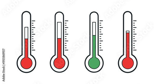 Thermometer Gauge Line art abstract smooth modern illustration