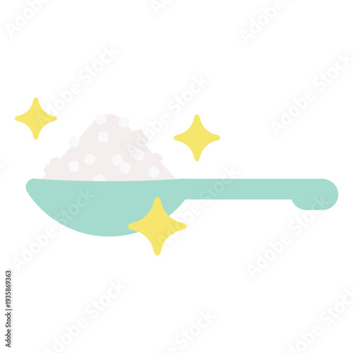 Teaspoon of sugar color stroke