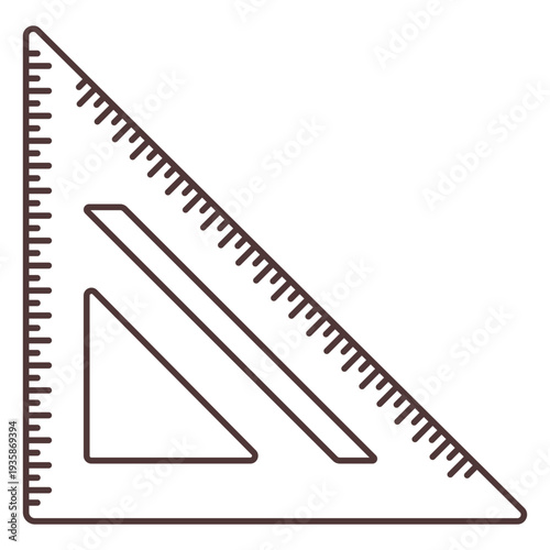 Square type ruler stroke