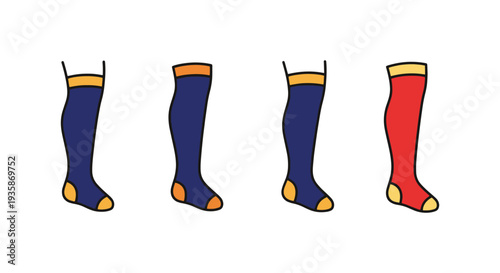 Thigh High Socks Line art soft minimal tone illustration