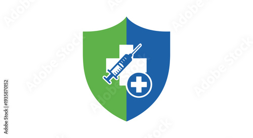 Vaccine Line art colorful design illustration