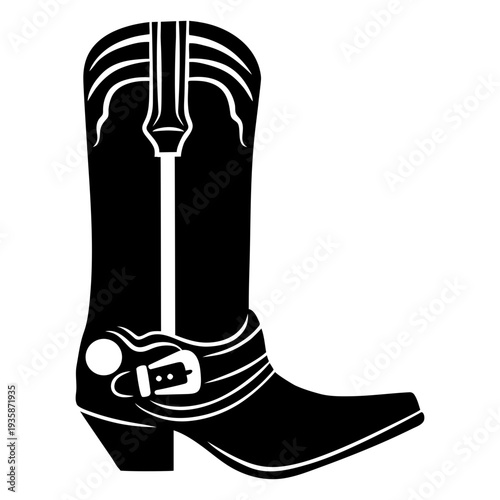 Cowboy boot heel cut out