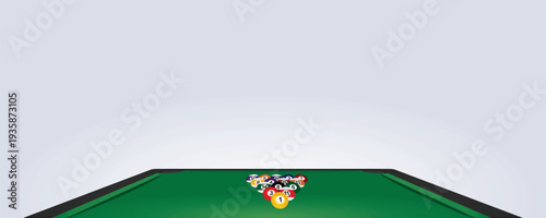 Billiard balls triangle. vector illustration