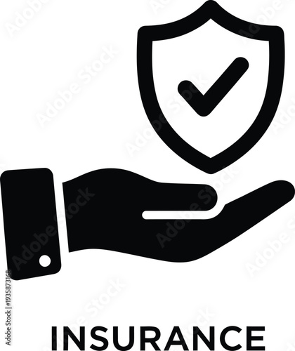 Insurance protection and security icon