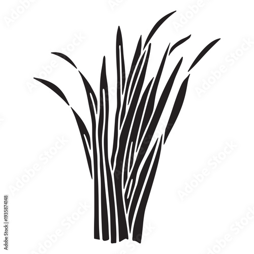 Grass leaves cut out