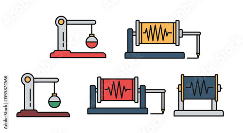 Seismograph Line creative modern style illustration