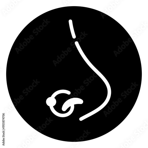 Nose with piercing cut out