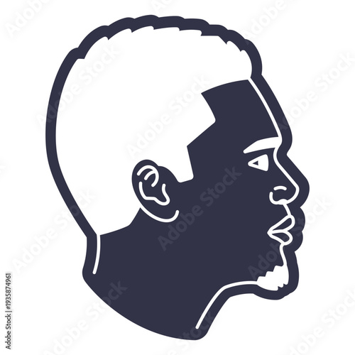 Man short hairstyle cut out