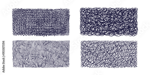 Hand drawn hatch pattern with cross hatching texture. Pencil ink line