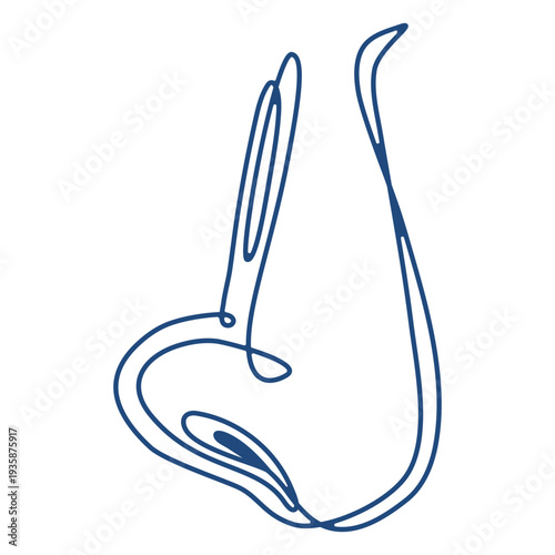 Big nose continuous line