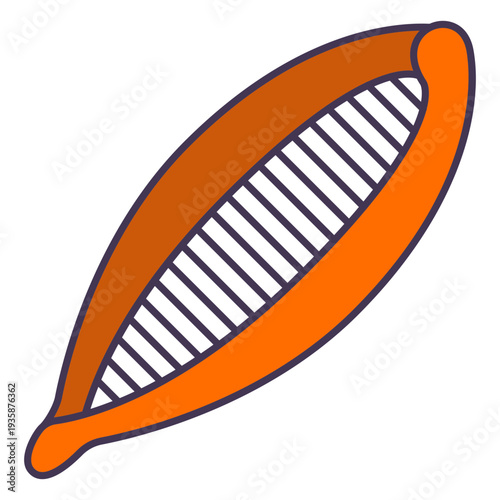 Orange hair accessory color stroke