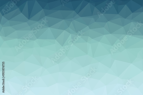 Polygonal geometric pattern featuring a smooth gradient transition from deep teal to a light aqua tone