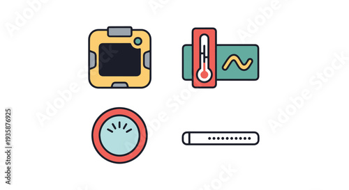 Sensor Module Line minimal smooth color illustration