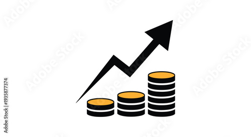 Venture capital Line art creative shape color illustration