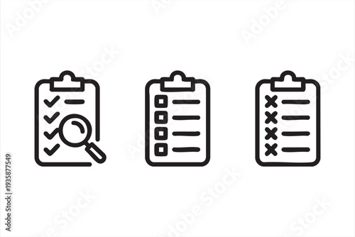 To do list and checklist icon collection for productivity apps and office planning