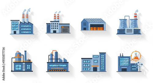 Collection of Industrial Factory Buildings and Structures.