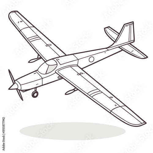 Of fixed wing U A V airplane drone aircraft