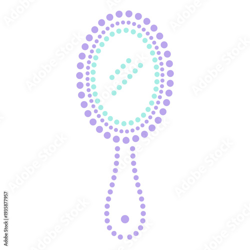 Dotted hand mirror flat