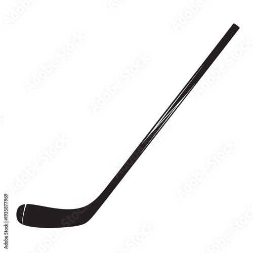hockey stick silhouette on transparent background cut out isolated illustration on transparent background layout