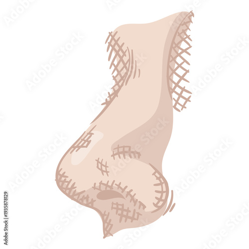 Side nose color hand drawn