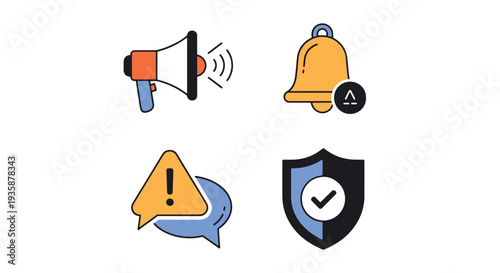 Crisis Notification creative modern smooth illustration