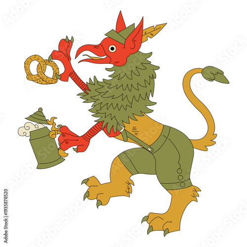 Oktoberfest creature color stroke