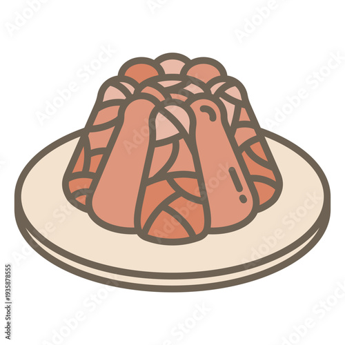 Fractal dish of jelly color stroke