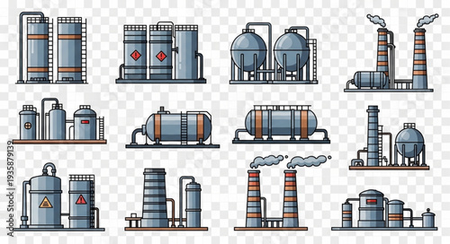Collection of Industrial Factory Buildings and Structures.
