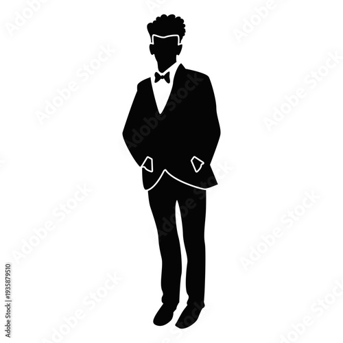 Man in fancy suit prom party