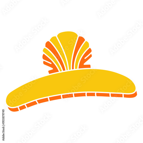 Yellow hair clip cut out