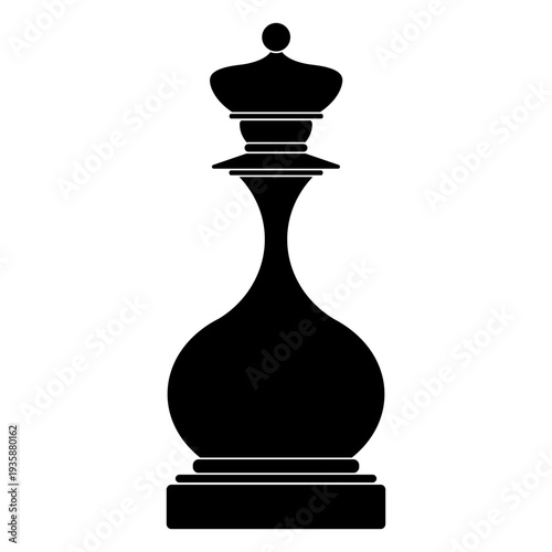 Queen chess piece cut out