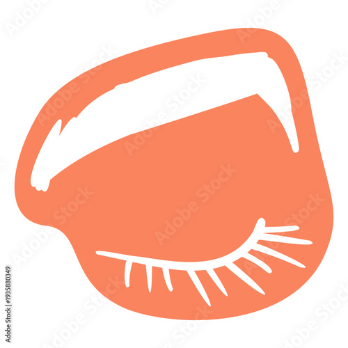 Closed eyelid cut out