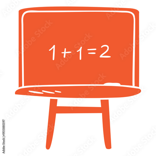 Orange blackboard cut out